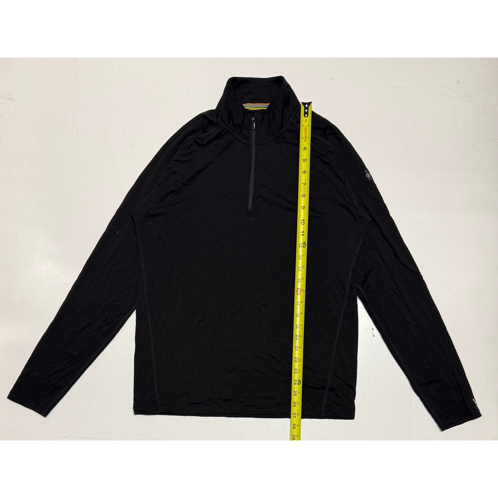 Smartwool Merino 150 Mens Large Black Quarter Zip Base Layer Pullover SW016053